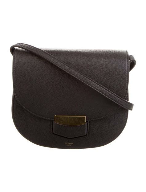 celine trotteur small black outfit|Celine Small Trotteur Crossbody Bag in Black Leather.